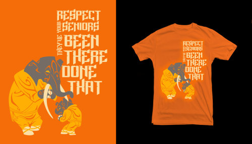 A variation of the Elephant shirt is available for pre-order until March 8th. Tell your friends, tel