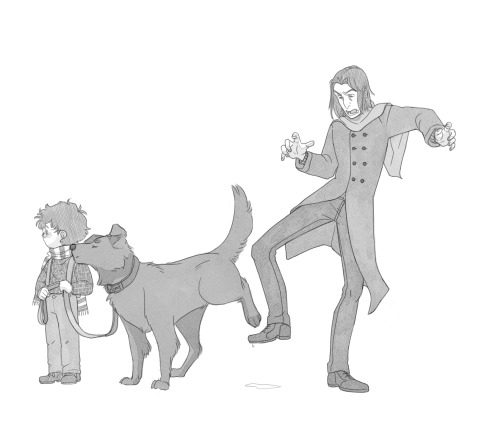 I remembered the other day that I had Sirius live with Snape and Harry in animagus form after he esc