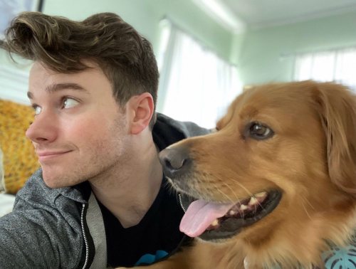 chriscolfer Hanging with Mr. Cooper.