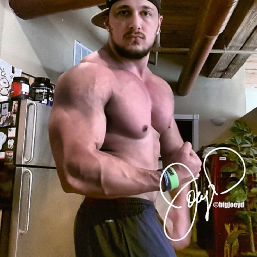 bigjoeyd:  Pumped some arms, popped a #flex_friday pose. #fit #fitspo #fitspiration #fitness #instagramfitness #muscle #ripped #jacked #bodybuilding #gorilla #gym #exercise #picoftheday #flex #athlete #athletic #dedication #motivation #inspiration #follow