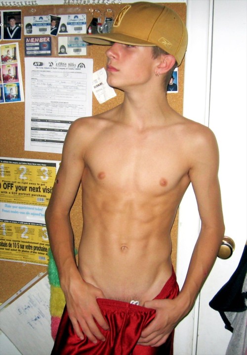 Skinny young teen boy