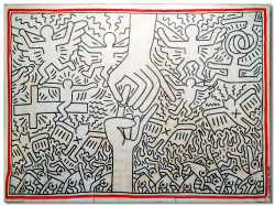 Keith Haring, The Marriage of Heaven and Hell, 1984, 7’ x 13’