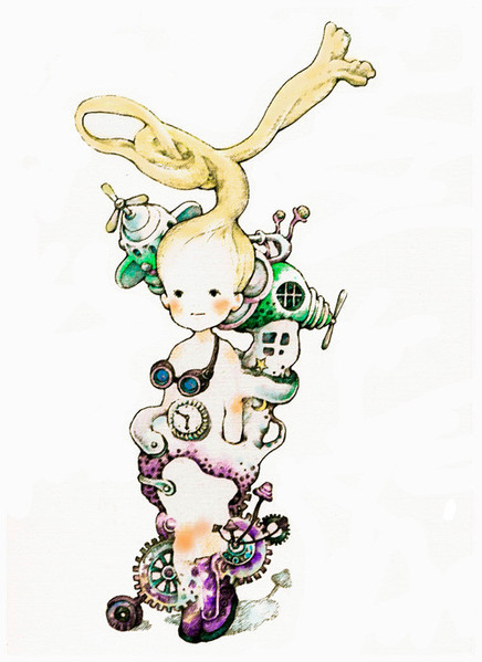 trungles:  Illustrator Yamada Uduki.  They remind me of modern-day Kewpies. 