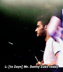 Louis calling Zayn Danny Zuko because of his hairstyle 01/03