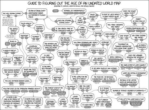 pyrrhiccomedy: mapsontheweb: Guide to Figuring out the Age of an Undated World Map. No but take the 