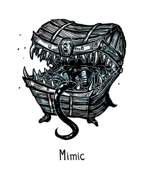 Mimics are tricky monsters that impersonate inanimate objects to trick their prey (you).  The classi