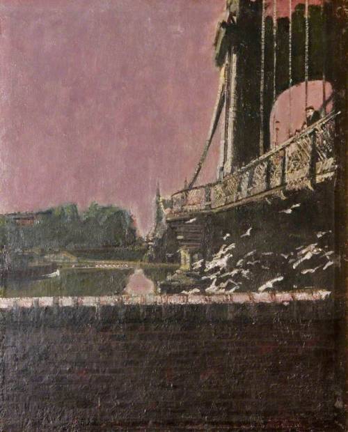 arcadiainteriorana:  Hammersmith BridgeRuskin Spear (British, 1911–1990) Oil on board, 80 x 65 cm.Government Art Collection. 