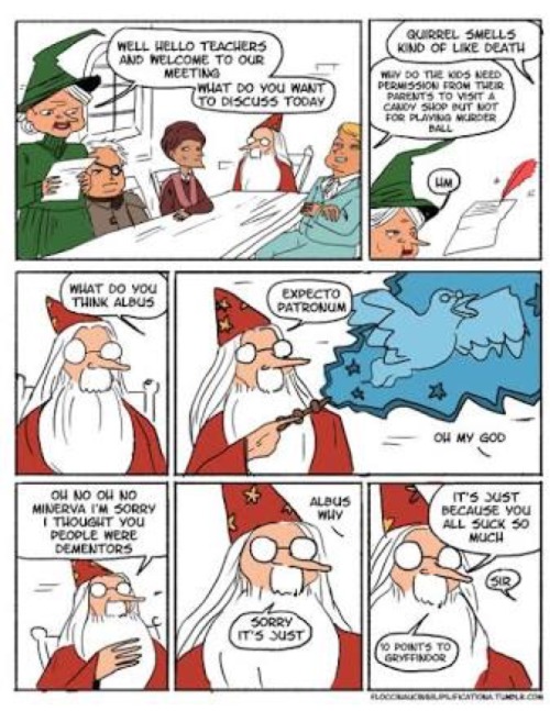 theoneobsessedwithharrypotter:  Some of my favourite HP comics by floccinaucinihilipilificationa.tumblr.com