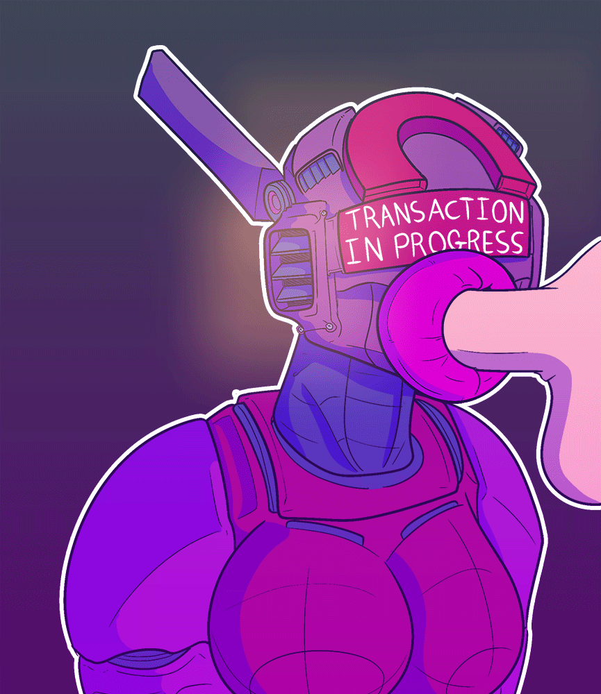 I know it’s an obscene robot sucking someone off but I feel like this is the best