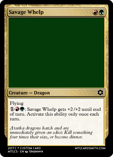 gryllingbears:This is part one of my “Designs I wish the Tarkir block had” starting with: Baby drago