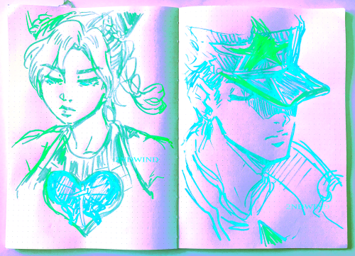 Stone Free-hand Posca draws of my fave Florida fam (ft. gradient map)