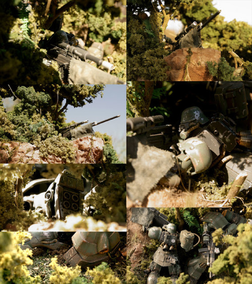 bloodymagnum:  Intermezzo ~gespannte Atmosphare~ AMS-129 Geara Zulu Diorama   Source 