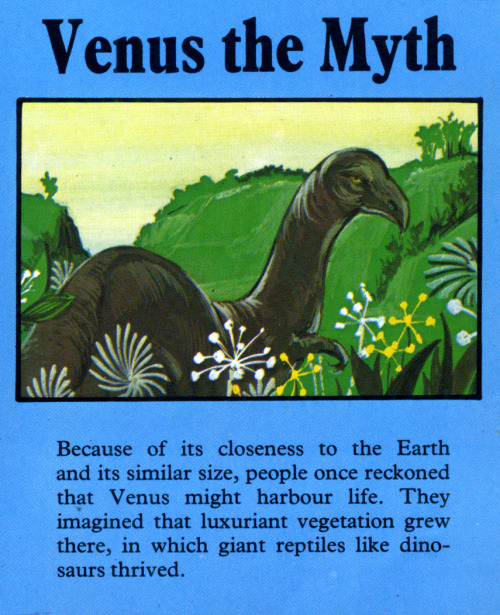 Hypothetical Venusian terraforming process and fanciful outdated biosphere concept, from the 1985 ch