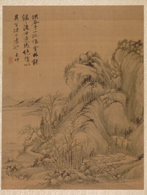 Landscape in the Style of Ching Hao, Zhai Dakun, 1775, Cleveland Museum of Art: Chinese ArtSize: Ove