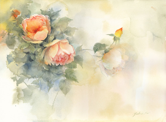 蜂蜜とムスクの香り(a scent of honey and musk) May 28,2020 watercolor size:333*242mm (F4) paper:water ford white (細目・300g/m2)
