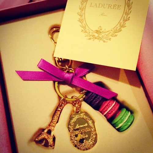 Thanks for the #sweet gift from #paris. #laduree #macaroon #keychain