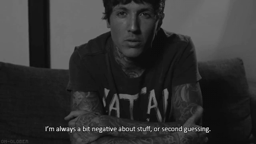 lucidwolves:  so-delicately:  oli sykes is me.  I think there’s a little bit of Oli in all of us. That eyebrow raise at the end, such a simple facial movement but it means so much.You can tell he’s sick of it. You can see that he’s been hurt or