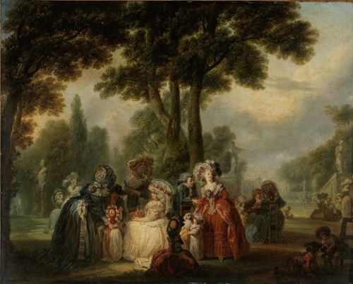 Gathering in a Park, Louis-Joseph Watteau, 1785