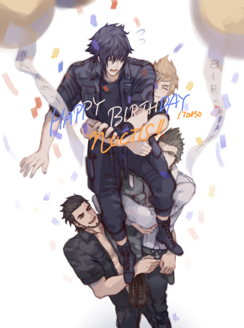  Happy Birthday Noct, today you’re the tallest of us all!! (I want to join them and hug Noct haha)