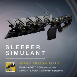 thegunsofdestiny:    Future Guns of Destiny - Sleeper Stimulant  I cannot endure this place any longer… Before I depart, a final offer for you. Sleeper Simulant: a Fusion Rifle equipped in your Heavy Weapon slot. This weapon’s laser tears through