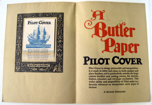 Part of the Newberry’s Paper Specimen Collection, this item from Butler Paper Corporation advertises