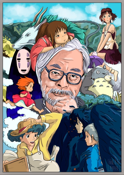 The World of Hayao Miyazaki. Adobe photoshop, wacom tablet