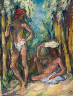 thunderstruck9:Karl Hofer (German, 1878-1955), Indisches Paar unter Bäumen, 1912. Oil on canvas, 91.5 x 70.5 cm.