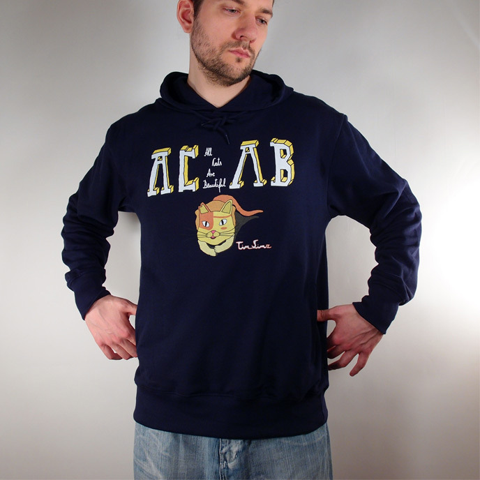 All Cats Are Beautiful! Hoodie! - Design by Tim Simz