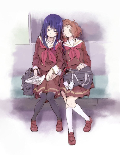 ✧･ﾟ: *✧ Sleeping on the Train ✧ *:･ﾟ✧♡ Characters ♡ : Reina Kousaka ♥ Kumiko Oumae♢ Anime ♢ : Hibike