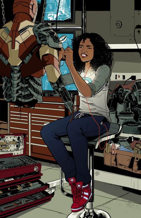 mf-johnson: nonapkinsilickmyfingers777: tomfurber: Riri Williams (Iron Man) I’d rock them kick