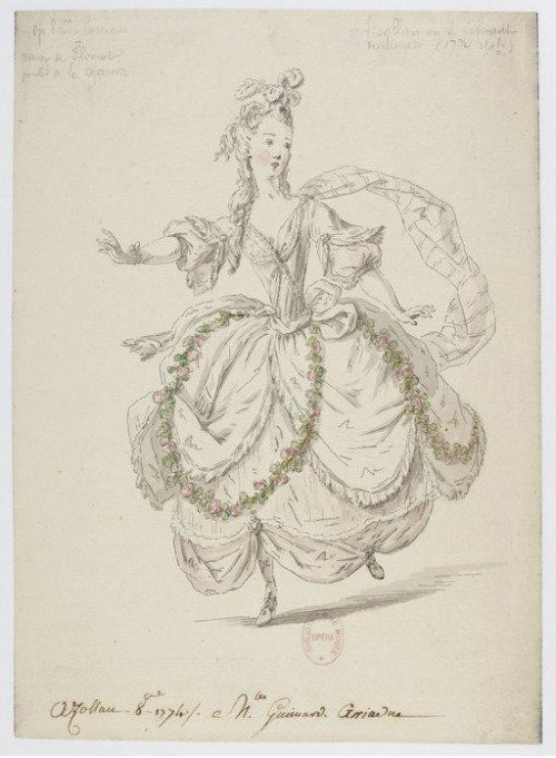 “Azollan” costume design by and artist from the circle of Louis-René Boquet,1774
