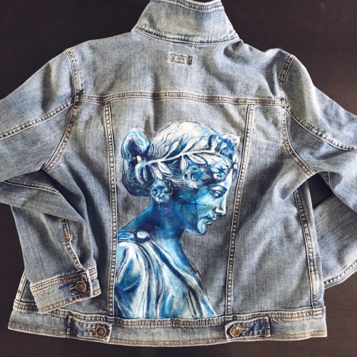 artscooldropout:Hey y'all! I’ve been working on some hand painted denim jackets to try and support m