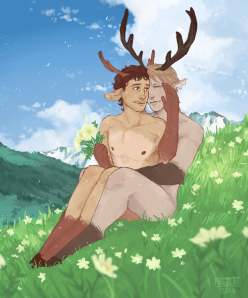 iammagical00:Ok. Usually I’m not into these types of au, but for some reasons @flyingrottenhannistag