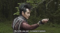 leonhardt-ani:  It was a cool move, licking the blade like that (I know this isn’t SnK, but, like. Everyone needs to watch this show. It’s so perfect. The Hero Yoshihiko and the Demon King’s Castle It’s a big satire of JRPGs and every episodes