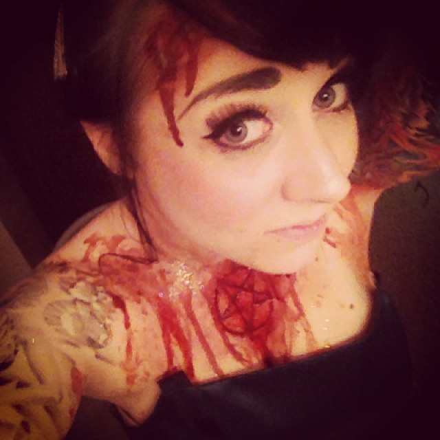 bellazombie:  Who doesn’t love Satanic Tinker Bell? #suicidegirls #halloween 