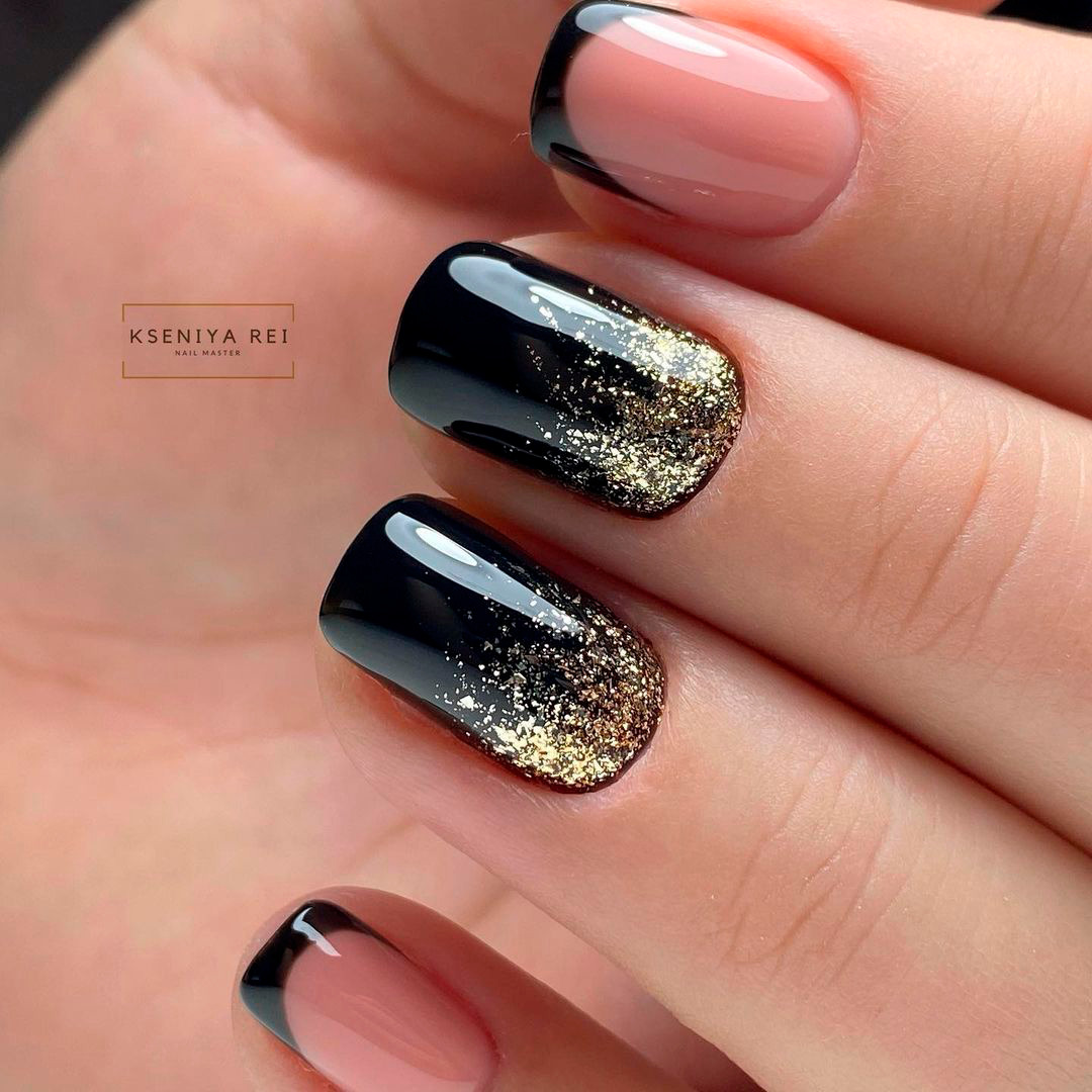Amazing Black And Gold Nail Designs - fashionsy.com