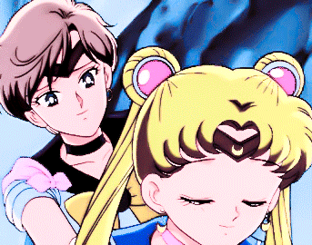 sailoruranus: Sailor Uranus &amp; Sailor Moon share a moment