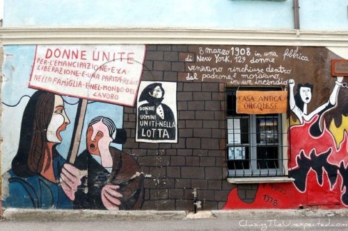 Revolutionary murals seen around Orgosolo, a small town in central-eastern Sardinia.For more info on