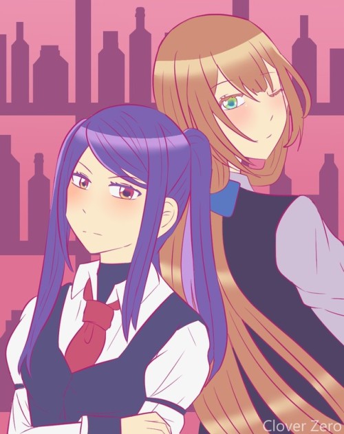 clover-zero-art:The two bartenders.I really love Girls’ Frontline x VA-11 Hall-A collab that is curr