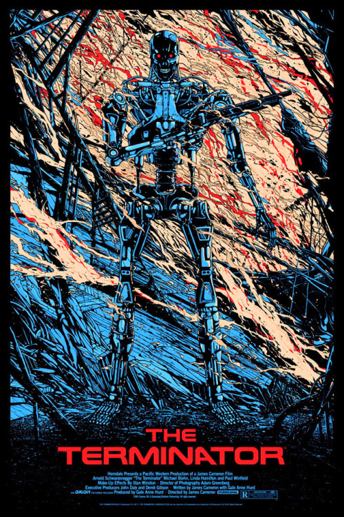 dwdesign: Screen printed Terminator poster for Mondo. Will be sold tomorrow by them at San Diego Co