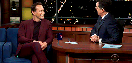 dcmultiverse:Patrick Wilson at The Late Show with Stephen Colbert.