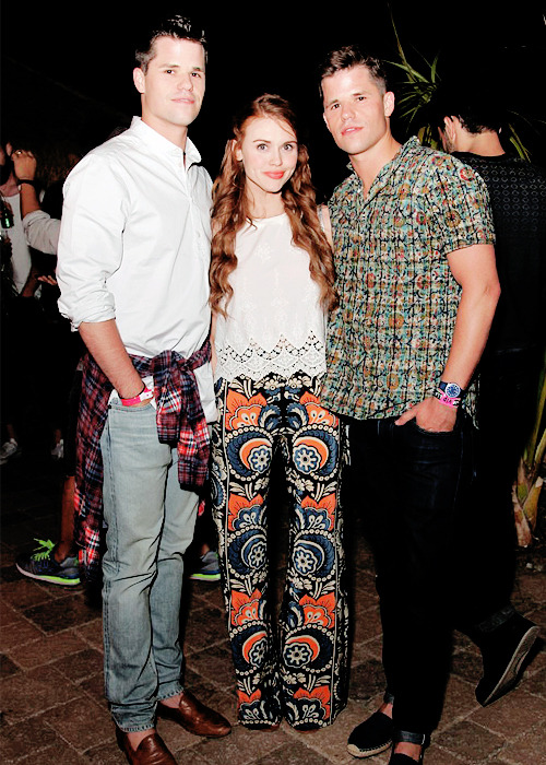 iscariotufool:  Holland Roden, Max Carver and Charlie Carver attend the Nylon Midnight Garden P