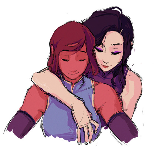 samanthadoodles:   Korrasami sketch drop (Part Two) 💫  [Part One] Keep reading 