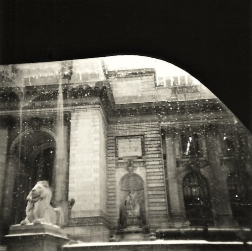 New York City Public Library from a cab, 1979