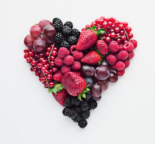 fruit-porn: Fruit forming heart-shape (by Martin Barraud) Tiny fruits like blueberries, raspberries 