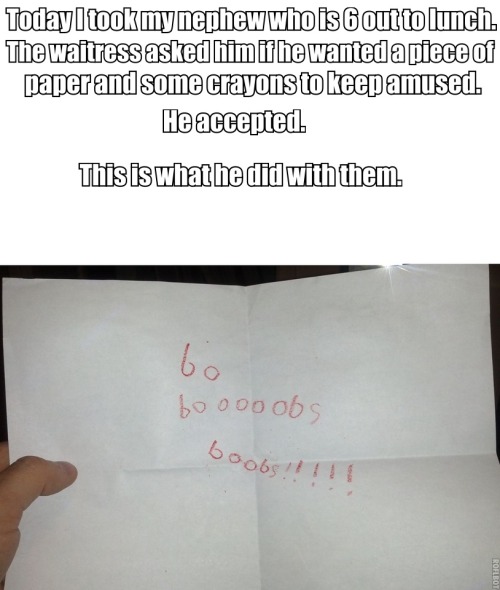 justusemeplease:  LOL… this kid is going places…