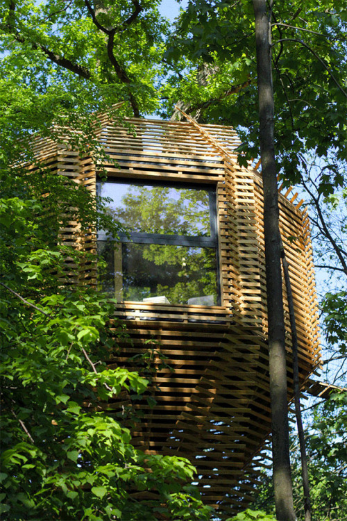 archatlas:      ORIGIN Tree House  Atelier LAVIT have designed the ORIGIN Tree House for their clients in France who wanted to have a unique cabin.ORIGIN is an exceptional cabin, a unique and tailor-made project. The architectural challenge for Atelier