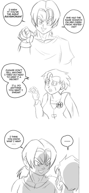 Thereâ€™s been a lot of R63 Videl requests. So hereâ€™s a little strip featuring him and R63 Gohan. Things kinda get awkward….