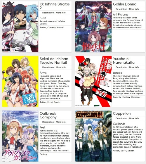 komeweenie:  Fall 2013 Anime 