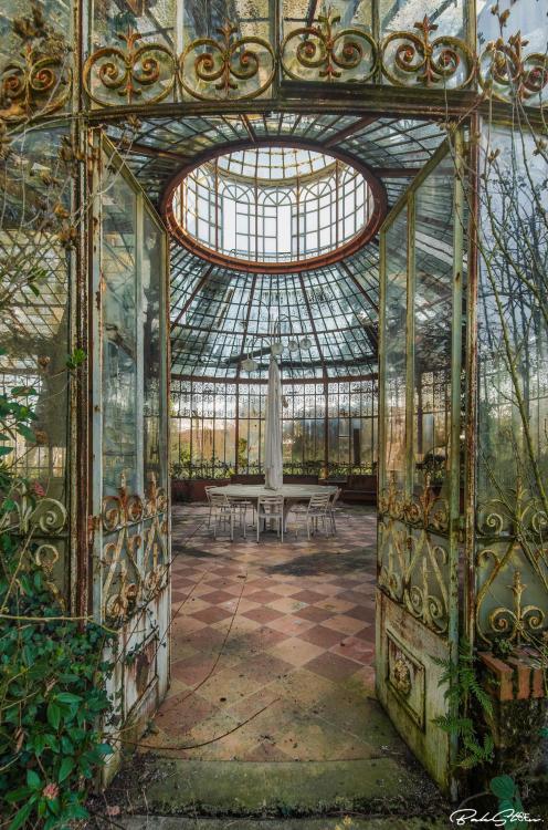 Abandoned Victorian winter garden, France